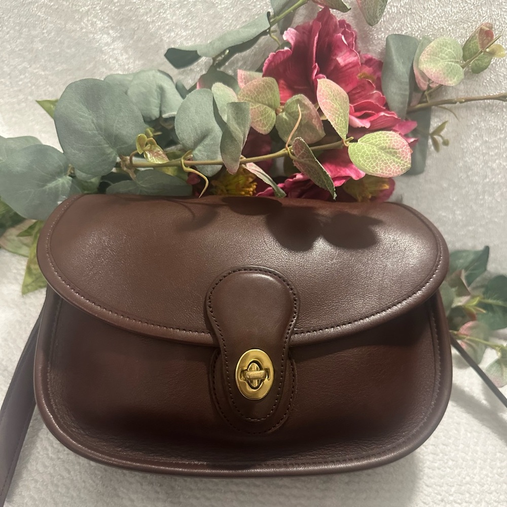Vintage Coach USA Prairie Brown shoulder Bag vintage No#9954